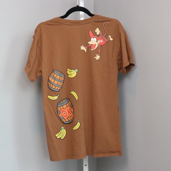 Vintage Style Donkey Kong Graphic T-Shirt Brown Nintendo Tee Approx. Size Medium - Picture 2 of 6